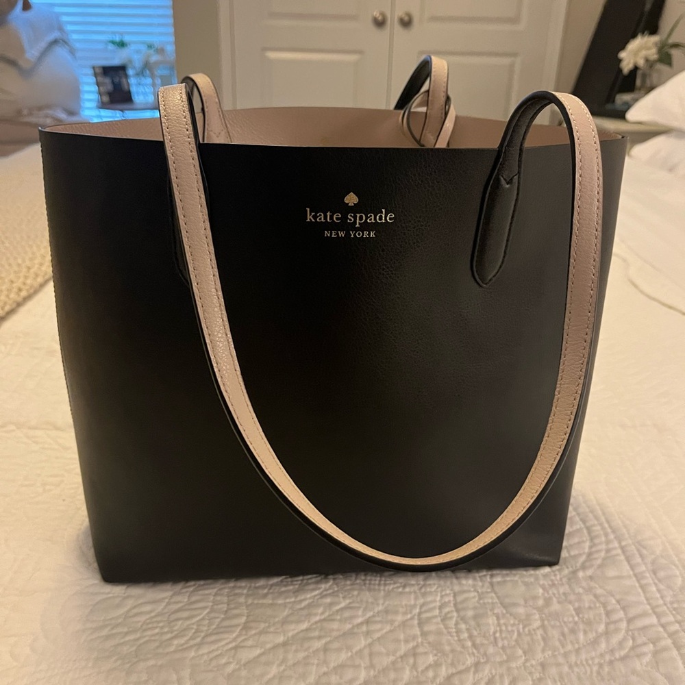 kate spade ♠️ Black Ava Reversible Tote